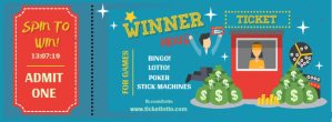 Creative Raffle Contest Illustration Ticket
