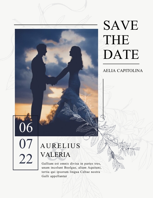 creative save the date template design Flyer (US Letter)