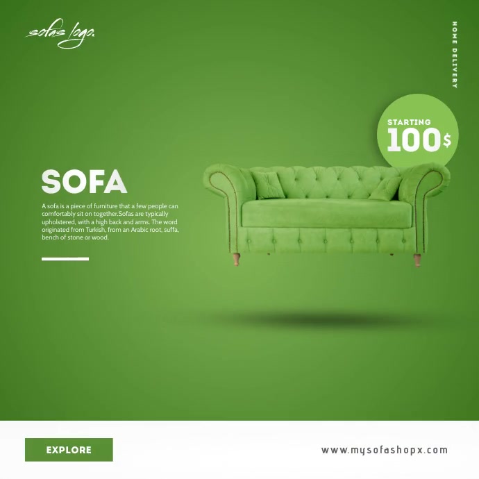 Creative Sofa Company Advertisement Template Postermywall
