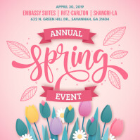 Spring Networking Invite Spring Community Event Square Invitation Template | PosterMyWall