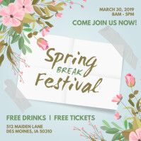 Cute Spring Event Invite Creative Spring Event Party Invitation Template | PosterMyWall