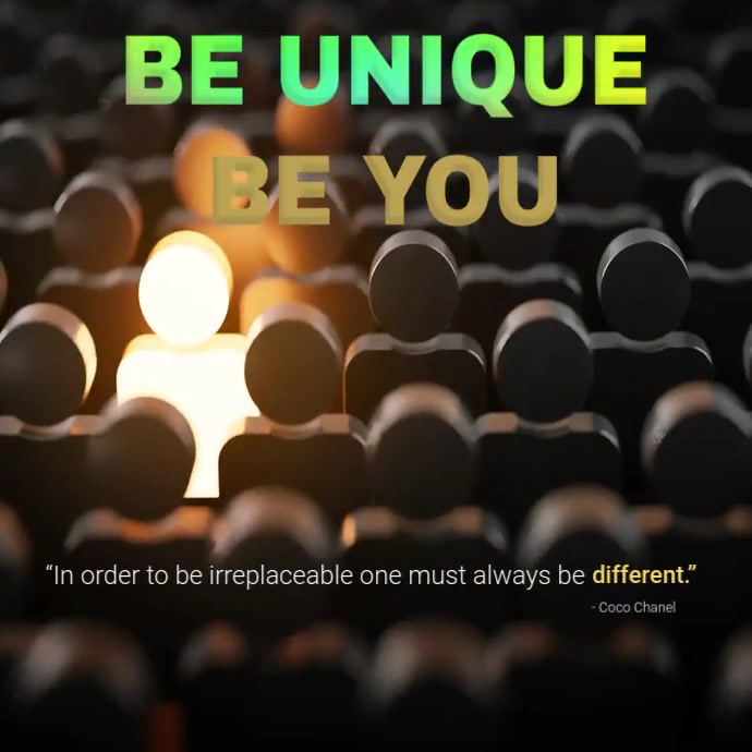 Be Unique Visual creative template be unique | PosterMyWall