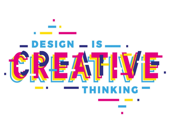 Copy of Creative thinking geometric lettering | PosterMyWall