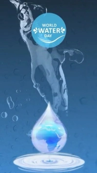 creative water splash slow motion video Digital Display (9:16) template