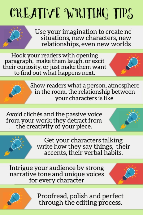 Creative Writing Tips Template | PosterMyWall