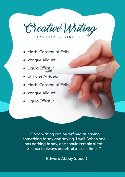 Creative Writing Tips for Beginners Template | PosterMyWall