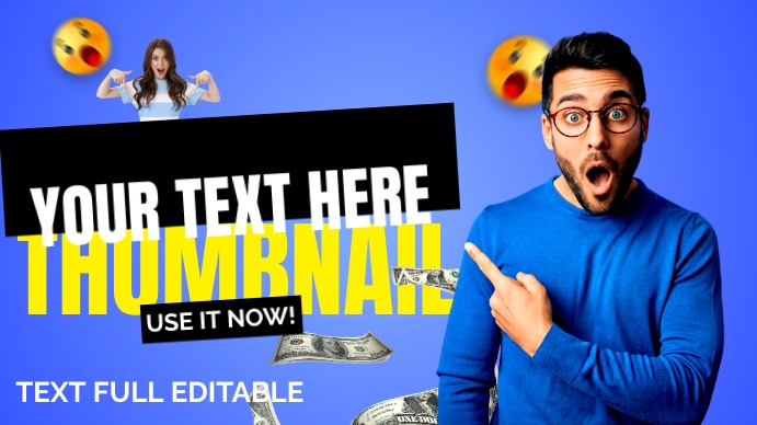 creative youtube thumbnail template