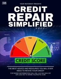 CREDIT REPAIR AGENCY Løbeseddel (US Letter) template