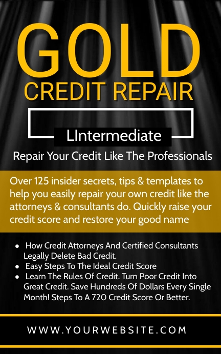 Credit repair ebook flyer,credit score flyer, Kindle/Book Covers template