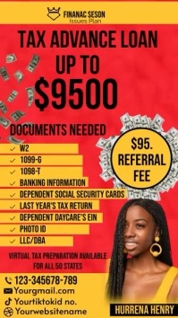 credit repair flyer and cash advance flyer, p Tiktok Video template