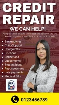 credit repair flyer template História do Instagram