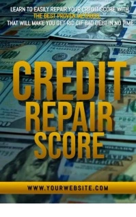 credit repair  score ebook flyer template Kindle/Book Covers