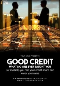 Credit score consultant A4 template