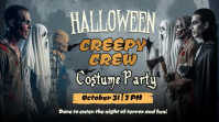 Creepy Crew Costume Party YouTube Thumbnail template