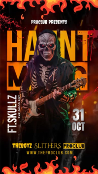 Hitam Haunt Music Event Ролик Reels в Instagram Template