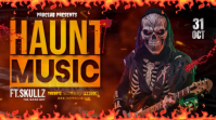 Creepy Skull Party Thumbnail template