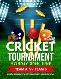 Cricket,20 20 match,sports Flyer (US Letter) template