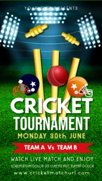 Cricket,20 20 match,sports Instagram Story template