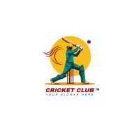 Cricket club logo template