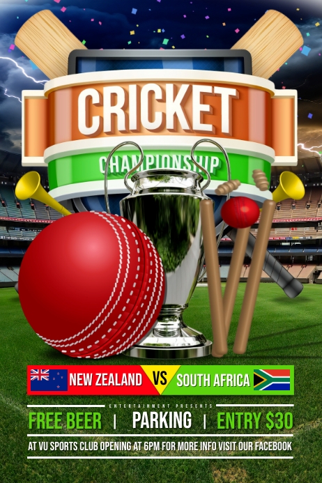 Cricket Template | PosterMyWall