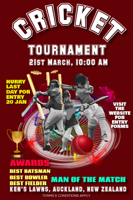 Design Free Cricket Posters In Minutes | PosterMyWall