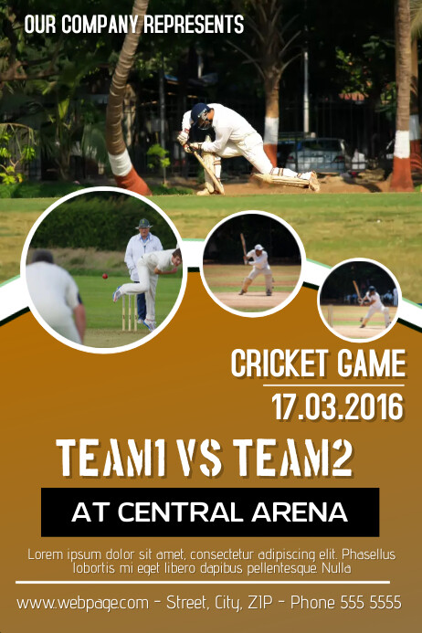 Customize Cricket Poster Templates Postermywall