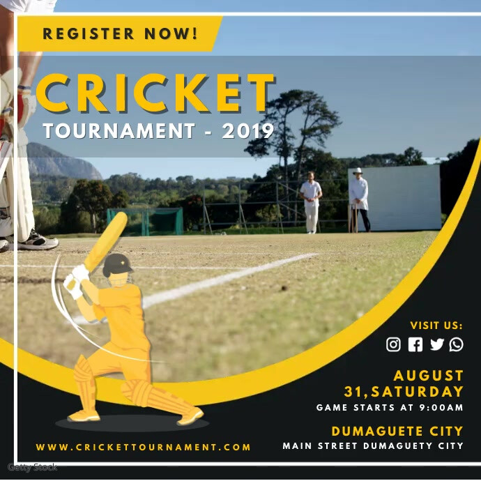 Cricket Game Tournament Video Ad Template PosterMyWall