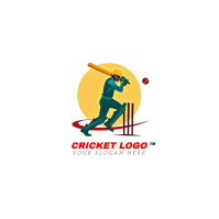 Cricket logo template