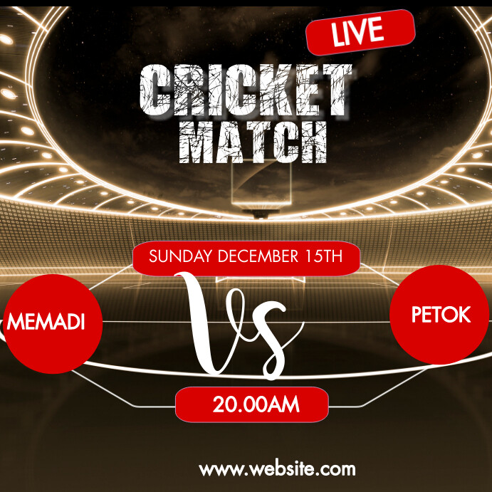 Cricket match Template | PosterMyWall