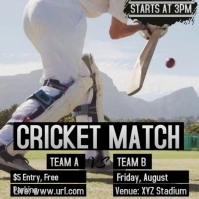 Cricket match Instagram Post template