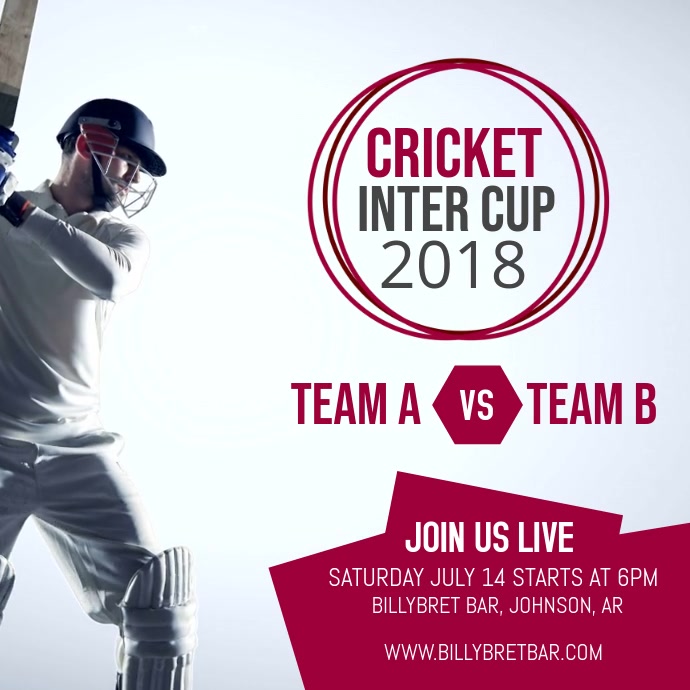 Cricket Match Instagram Video Post Template PosterMyWall