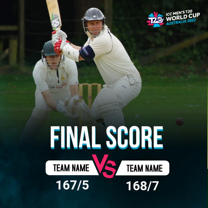 Cricket Match Score Template | PosterMyWall