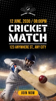 cricket match template Instagram Story