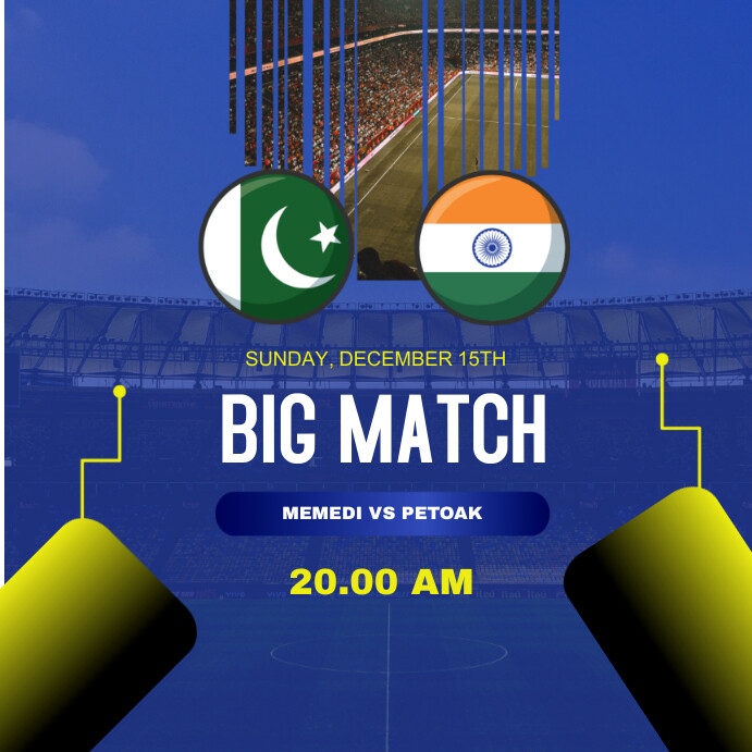 Cricket match template Instagram Post