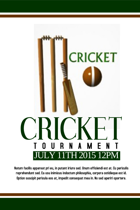 Cricket Template PosterMyWall