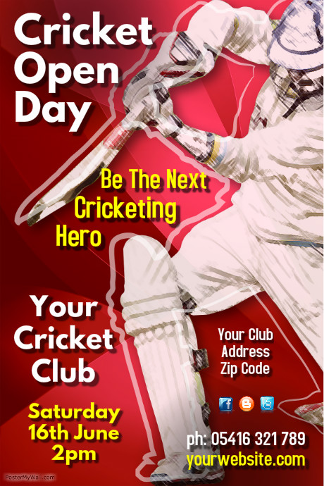 Cricket Poster Templates PosterMyWall Cricket Poster Templates PosterMyWall