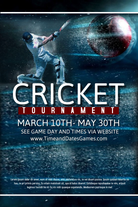 Design Free Cricket Posters In Minutes | PosterMyWall