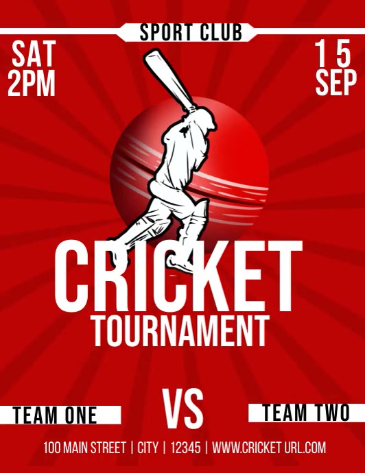 Cricket Turf Rend Poster Sample Cricket Template | PosterMyWall