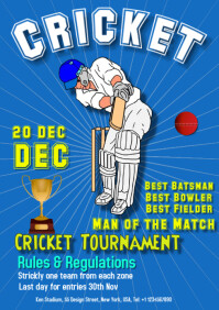 Design Free Cricket Posters In Minutes | PosterMyWall
