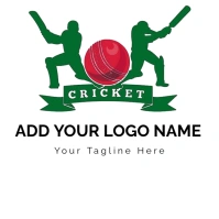 cricket sports logo template