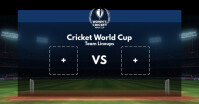 Cricket Team Lineups Board Template Gedeelde afbeelding op Facebook