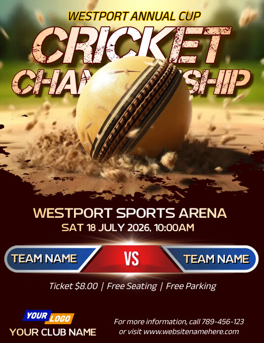 Cricket Tournament Ad Flyer Template | PosterMyWall