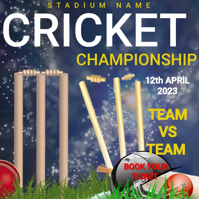 Cricket tournament ads flyer Template | PosterMyWall