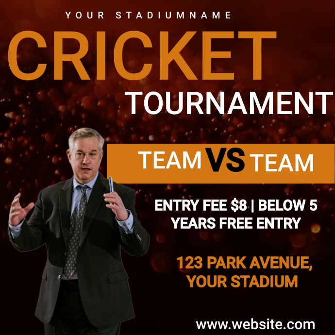 Cricket tournament ads flyer Template | PosterMyWall