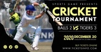 Cricket Tournament Banner Facebook Shared Image template