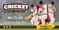 Cricket Tournament Banner Template Imagem partilhada do Facebook