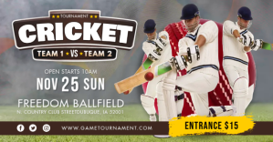 Cricket Tournament Banner Template