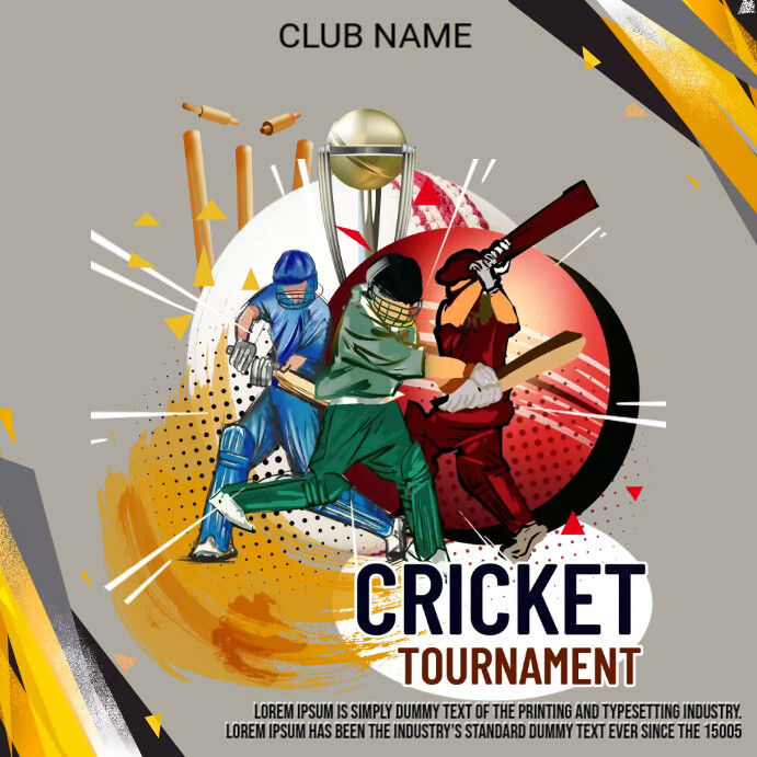 Cricket Tournament Template | PosterMyWall
