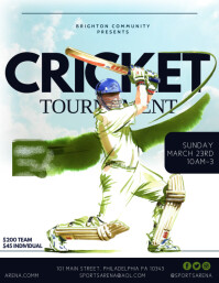 Cricket Turf Rend Poster Sample Design Free Cricket Posters In Minutes | PosterMyWall