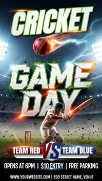 Cricket Tournament Digital Display (9:16) template